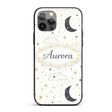 Cute Moon Stars Clouds Nursery Neutral Seamless Custom Name Protective Phone Case Mobile Cover Durable Everyday Smartphone Shock Resistant