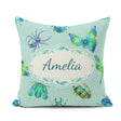 Custom Name Iridescent Multicolor Bubble Abstract Pattern Lovely Square Filled Cushion Throw Pillow Sofa Bed Home Decor Zip Washable UK Made