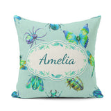 Custom Name Iridescent Multicolor Bubble Abstract Pattern Lovely Square Filled Cushion Throw Pillow Sofa Bed Home Decor Zip Washable UK Made