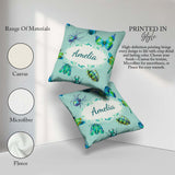 Custom Name Iridescent Multicolor Bubble Abstract Pattern Lovely Square Filled Cushion Throw Pillow Sofa Bed Home Decor Zip Washable UK Made