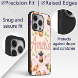 Cute Halloween Spooky Donuts Cupcakes Treats Pink Custom Name Protective Phone Case Mobile Cover Durable Everyday Smartphone Shock Resistant