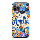 Cute Halloween Spooky Donut Cupcakes Treat Sky Custom Name Protective Phone Case Mobile Cover Durable Everyday Smartphone Shock Resistant