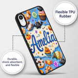 Cute Halloween Spooky Donut Cupcakes Treat Sky Custom Name Protective Phone Case Mobile Cover Durable Everyday Smartphone Shock Resistant