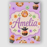 Personalised Name Cute Halloween Spooky Custom  Modern Room Accent Elegant Feature Canvas Wall Art Print Decor Picture Ready to Hang