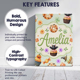 Personalised Name Cute Halloween Donuts Custom  Modern Room Accent Elegant Feature Canvas Wall Art Print Decor Picture Ready to Hang