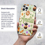Cute Halloween Donuts Sweet Spooky Treats Soft Custom Name Protective Phone Case Mobile Cover Durable Everyday Smartphone Shock Resistant