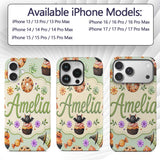 Cute Halloween Donuts Sweet Spooky Treats Soft Custom Name Protective Phone Case Mobile Cover Durable Everyday Smartphone Shock Resistant
