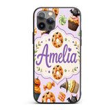 Cute Halloween Donut Sweet Spooky Treats Soft Custom Name Protective Phone Case Mobile Cover Durable Everyday Smartphone Shock Resistant