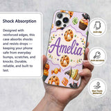 Cute Halloween Donut Sweet Spooky Treats Soft Custom Name Protective Phone Case Mobile Cover Durable Everyday Smartphone Shock Resistant