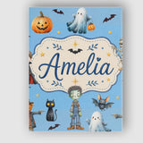 Personalised Name Halloween Zombie Mummy Custom  Unique Gift Idea Elegant Feature Canvas Wall Art Print Decor Picture Ready to Hang