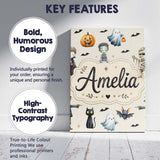 Personalised Name Halloween Zombie Mummy Custom  Unique Gift Idea Elegant Feature Canvas Wall Art Print Decor Picture Ready to Hang