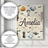 Personalised Name Halloween Zombie Mummy Custom  Unique Gift Idea Elegant Feature Canvas Wall Art Print Decor Picture Ready to Hang