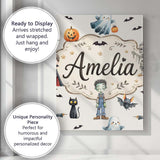 Personalised Name Halloween Zombie Mummy Custom  Unique Gift Idea Elegant Feature Canvas Wall Art Print Decor Picture Ready to Hang