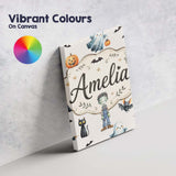 Personalised Name Halloween Zombie Mummy Custom  Unique Gift Idea Elegant Feature Canvas Wall Art Print Decor Picture Ready to Hang