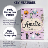 Personalised Name Halloween Zombie Mummy Custom  Unique Gift Idea Elegant Feature Canvas Wall Art Print Decor Picture Ready to Hang