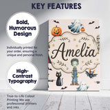 Personalised Name Halloween Zombie Mummy Custom  Unique Gift Idea Elegant Feature Canvas Wall Art Print Decor Picture Ready to Hang