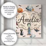Personalised Name Halloween Zombie Mummy Custom  Unique Gift Idea Elegant Feature Canvas Wall Art Print Decor Picture Ready to Hang