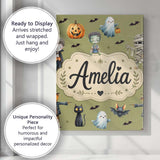 Personalised Name Halloween Zombie Mummy Custom  Unique Gift Idea Elegant Feature Canvas Wall Art Print Decor Picture Ready to Hang