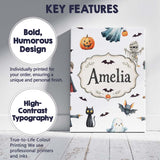 Personalised Name Halloween Zombie Mummy Custom  Unique Gift Idea Elegant Feature Canvas Wall Art Print Decor Picture Ready to Hang