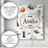 Personalised Name Halloween Zombie Mummy Custom  Unique Gift Idea Elegant Feature Canvas Wall Art Print Decor Picture Ready to Hang