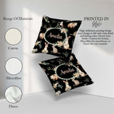 Custom Name Woodland Animals Koala Kangaroo Bear Floral Seamless Square Filled Cushion Throw Pillow Sofa Bed Home Decor Zip Washable UK Made