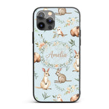 Woodland Animals Koala Kangaroo Bear Floral Dusty Custom Name Protective Phone Case Mobile Cover Durable Everyday Smartphone Shock Resistant