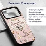 Woodland Animals Koala Kangaroo Bear Floral Blush Custom Name Protective Phone Case Mobile Cover Durable Everyday Smartphone Shock Resistant