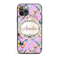 Colorful Watercolor Butterflies on Printed Design Custom Name Protective Phone Case Mobile Cover Durable Everyday Smartphone Shock Resistant