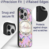 Colorful Watercolor Butterflies on Printed Design Custom Name Protective Phone Case Mobile Cover Durable Everyday Smartphone Shock Resistant