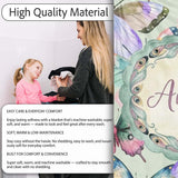Colorful Watercolor Butterflies on Sage Green Background Seamless  Personalised Custom Name Super Soft Fleece Blanket Bed Sofa Throw
