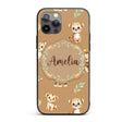 Baby Safari Animals Leopard Tiger Lion on Warm Custom Name Protective Phone Case Mobile Cover Durable Everyday Smartphone Shock Resistant