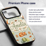 Woodland Fox with Trees Leaves Mushrooms Soft Custom Name Protective Phone Case Mobile Cover Durable Everyday Smartphone Shock Resistant