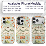 Woodland Fox with Trees Leaves Mushrooms Soft Custom Name Protective Phone Case Mobile Cover Durable Everyday Smartphone Shock Resistant