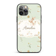 Watercolor Bunny Floral Meadow Printed Design Custom Name Protective Phone Case Mobile Cover Durable Everyday Smartphone Shock Resistant