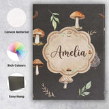 Personalised Name Woodland Hedgehogs with Custom  Unique Gift Idea Elegant Feature Canvas Wall Art Print Decor Picture Ready to Hang