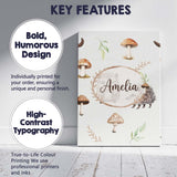 Personalised Name Woodland Hedgehogs with Custom  Unique Gift Idea Elegant Feature Canvas Wall Art Print Decor Picture Ready to Hang