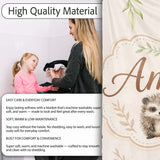 Woodland Hedgehogs with Mushrooms Leaves Warm Neutral Seamless  Personalised Custom Name Super Soft Fleece Blanket Bed Sofa Throw