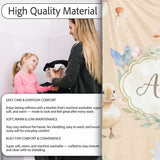 Swan and Ducklings with Flowers Mushrooms Soft Beige Seamless  Personalised Custom Name Super Soft Fleece Blanket Bed Sofa Throw