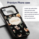 Woodland Deer Bear Fox Owl Raccoon Printed Design Custom Name Protective Phone Case Mobile Cover Durable Everyday Smartphone Shock Resistant