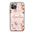 Woodland Deer Bear Fox Owl Raccoon Printed Design Custom Name Protective Phone Case Mobile Cover Durable Everyday Smartphone Shock Resistant