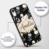 Swan Duckling Butterflies Flowers Mushrooms Soft Custom Name Protective Phone Case Mobile Cover Durable Everyday Smartphone Shock Resistant