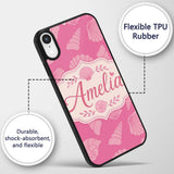 Minimal Pink Seashell Ocean Summer Printed Design Custom Name Protective Phone Case Mobile Cover Durable Everyday Smartphone Shock Resistant