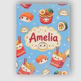 Personalised Name Cute Kawaii Sushi Ramen Custom  Unique Gift Idea Elegant Feature Canvas Wall Art Print Decor Picture Ready to Hang