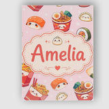 Personalised Name Cute Kawaii Sushi Ramen Custom  Unique Gift Idea Elegant Feature Canvas Wall Art Print Decor Picture Ready to Hang