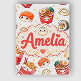 Personalised Name Cute Kawaii Sushi Ramen Custom  Unique Gift Idea Elegant Feature Canvas Wall Art Print Decor Picture Ready to Hang