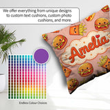 Custom Name Kawaii Burger Fries Hotdog Fast Food Beige Seamless Square Filled Cushion Throw Pillow Sofa Bed Home Decor Zip Washable UK Made