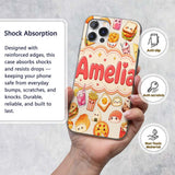 Kawaii Fast Food Burger Sushi Taco Pizza Cream Custom Name Protective Phone Case Mobile Cover Durable Everyday Smartphone Shock Resistant