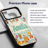 Kawaii Fast Food Burger Sushi Taco Pizza Mint Custom Name Protective Phone Case Mobile Cover Durable Everyday Smartphone Shock Resistant