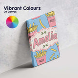 Personalised Name Cute French Fries Cartoon Custom  Bespoke Interior Contemporary Canvas Wall Art Print Decor Picture Ready to Hang