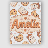 Personalised Name Cute Kawaii Cookies and Custom  Unique Gift Idea Elegant Feature Canvas Wall Art Print Decor Picture Ready to Hang